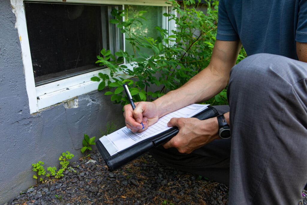 Man with inspection checklist